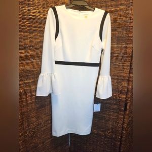 Calvin Klein White/Black Dress Size 10
